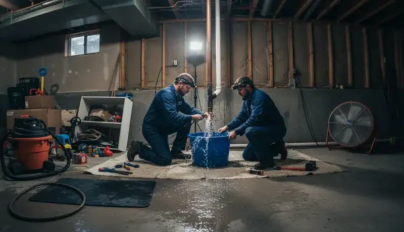 Expert Plumbing Pro - emergency-burst-pipe-repair-in-a-todd-creek-farms-basement